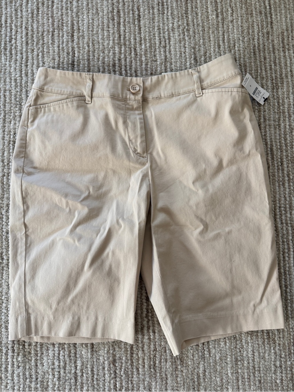 Talbots Cream Bermuda Chino Shorts